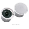 EV,Electro-Voice evid C8.2 8 coaxial 2way speaker with horn loaded Ti coated tweeter-complete with back can enclosure , tile rails , and mounting ring for 70v/100v  or  8 omh. Operation.