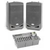 SAMSON XP-510i ⾧ Dual 2-way speaker enclosures, powered mixer with built-in 500 watt (2 x 250) Class D amplifier