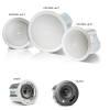 JBL control 14 C/T Two-Way 4" CoaxialCeiling Loudspeaker  Control 14C/T is a full-range ceiling speaker consisting of a 100 mm (4 inch) high tech cone driver and a 19 mm soft-dome liquid cooled tweeter mounted in a vented, paintable baffle made 