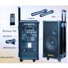 XXL PORT-8 Mini ตู้ลำโพงอเนกประสงค์ ตู้ลำโพง 8" พร้อมเครื่องขยายเสียง 40 วัตต์ชุดเคลื่อนย้าย พร้อม CD/DVD MP3, USB ไมโครโพน 2 ตัว Mobile PA 8" 40W. ตู้ช่วยสอน bik